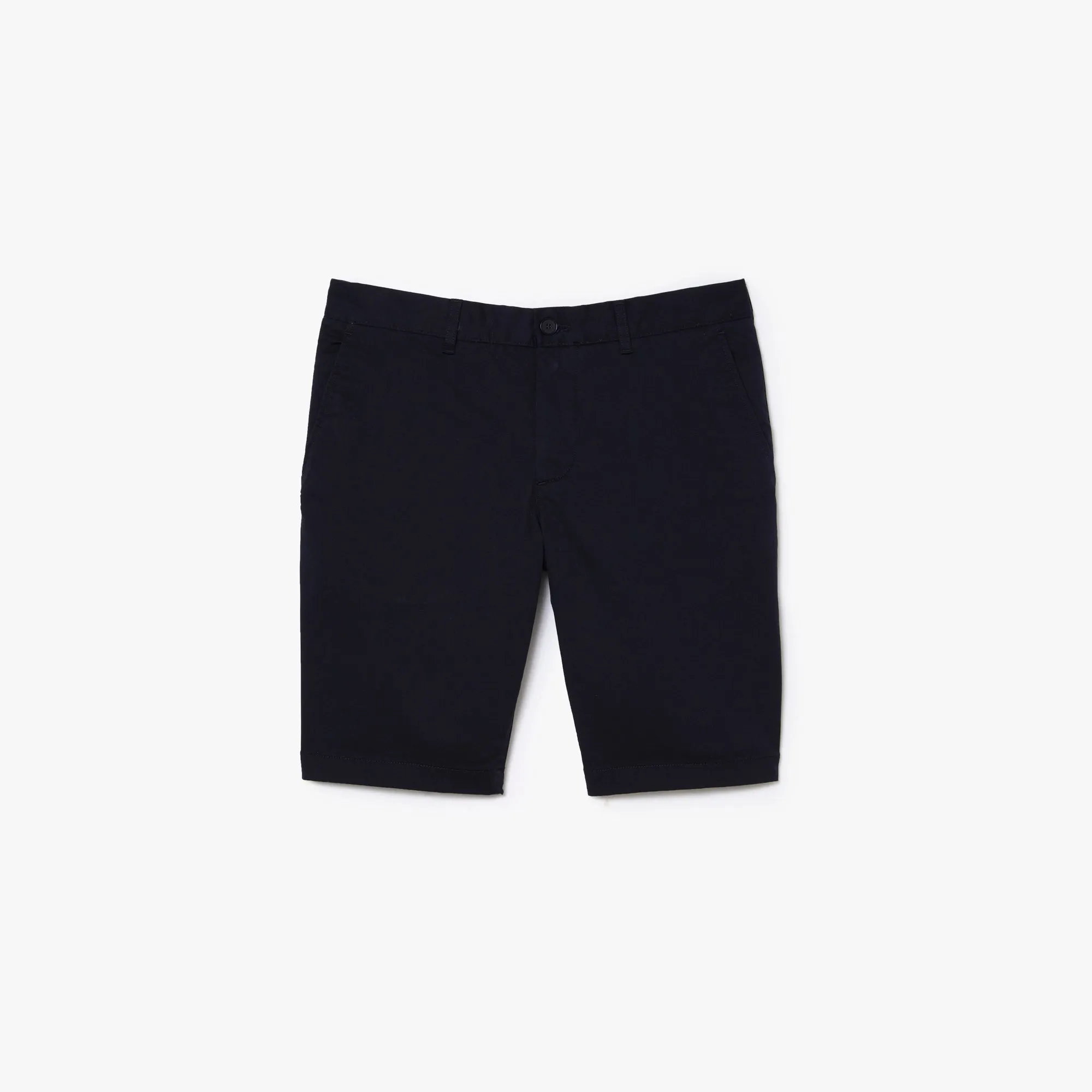 Lacoste Slim Fit Stretch Cotton Bermuda Shorts in Navy