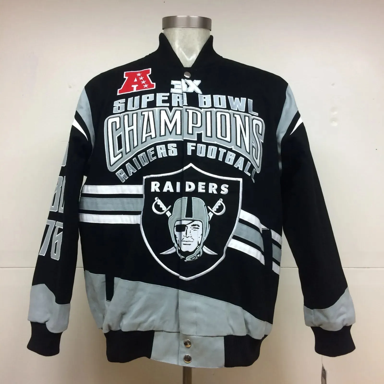 Las Vegas Raiders 3-Time Superbowl Champions softshell sublimation  Jacket