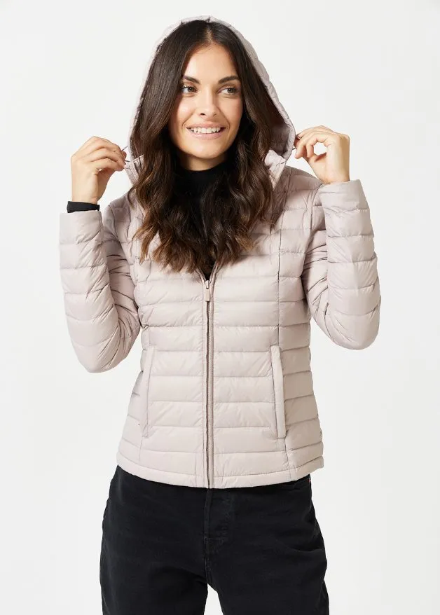 Latte Duck Down Puffer Jacket