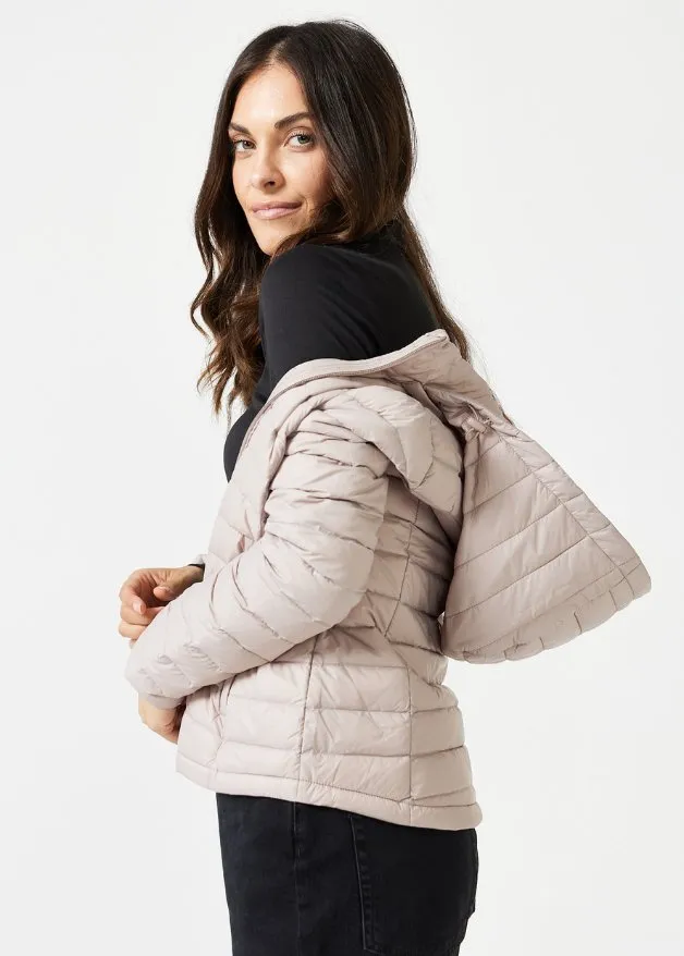 Latte Duck Down Puffer Jacket