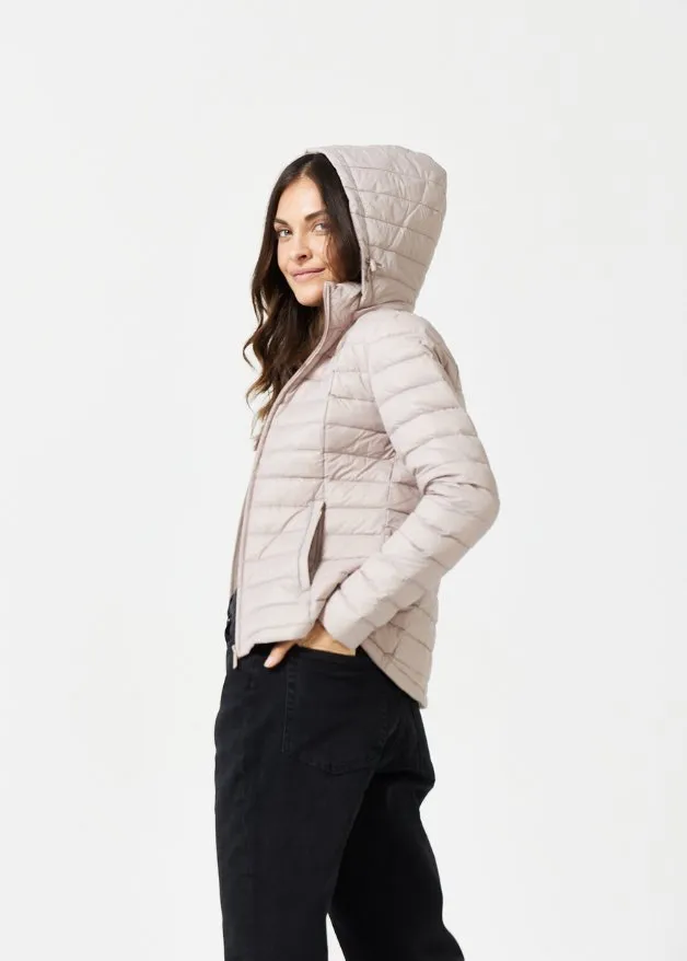 Latte Duck Down Puffer Jacket