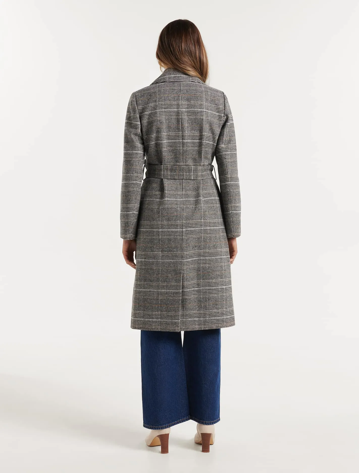 Lexi Belted Check Coat