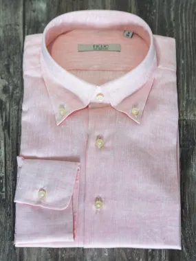 Linen Dress Shirt - Light Pink