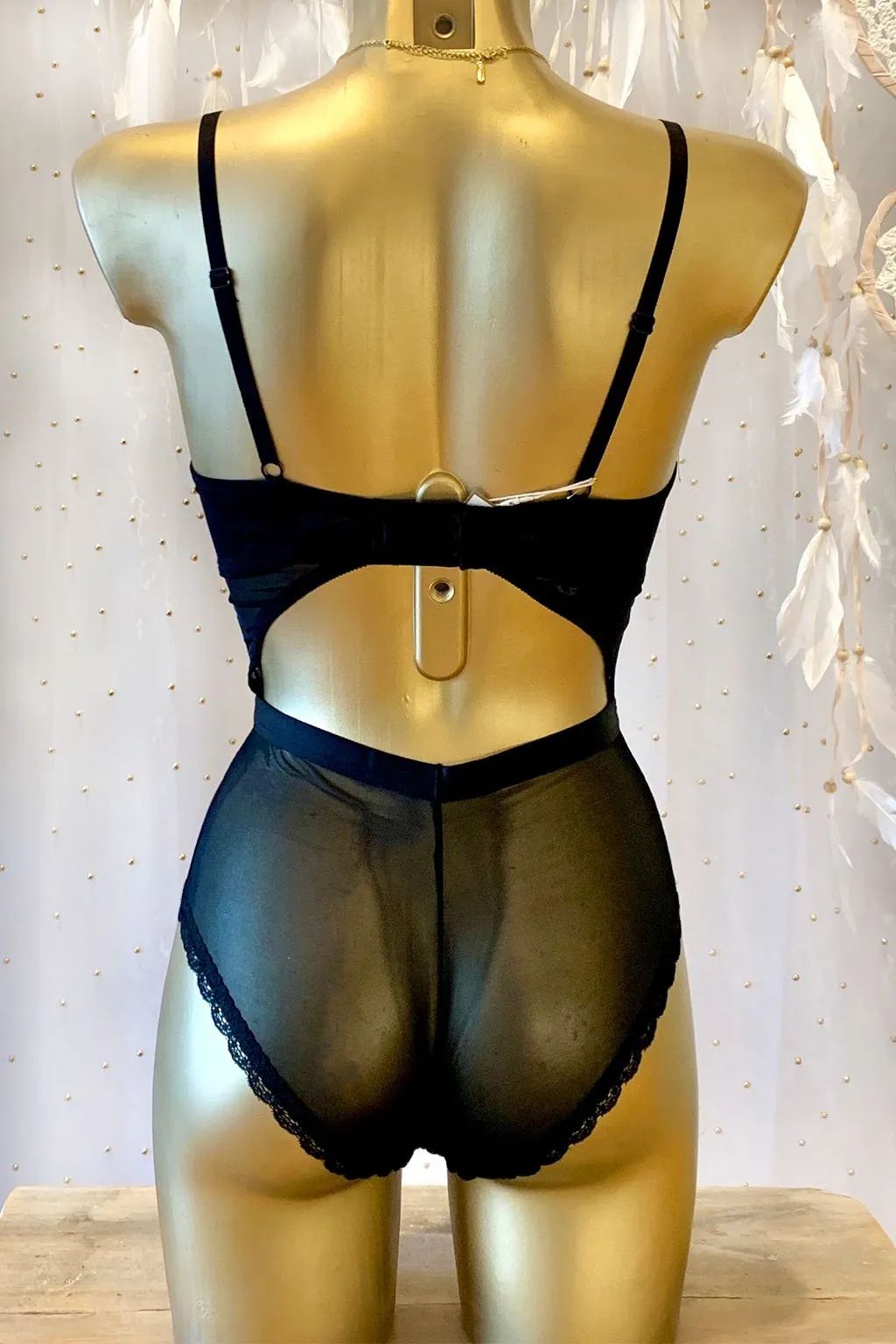 Lingerie Bianca Black Bodysuit