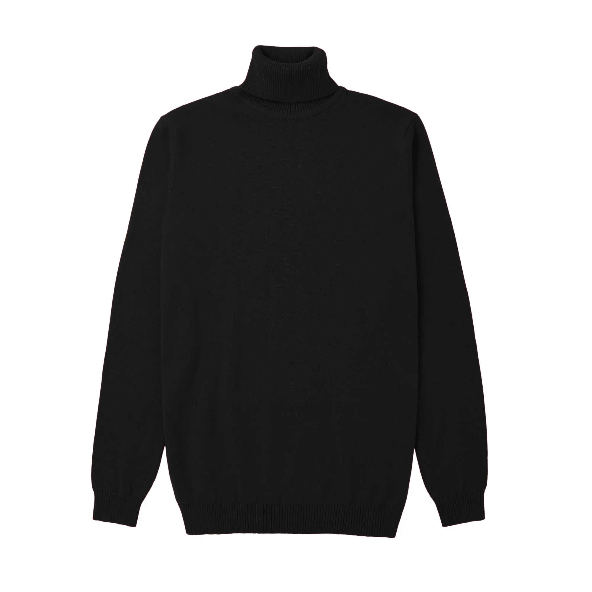 Long Sleeve Turtle Neck Sweater by Lorenzo Franco - Black