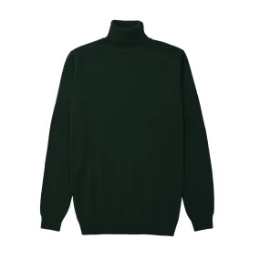 Long Sleeve Turtle Neck Sweater by Lorenzo Franco - Hunter Green