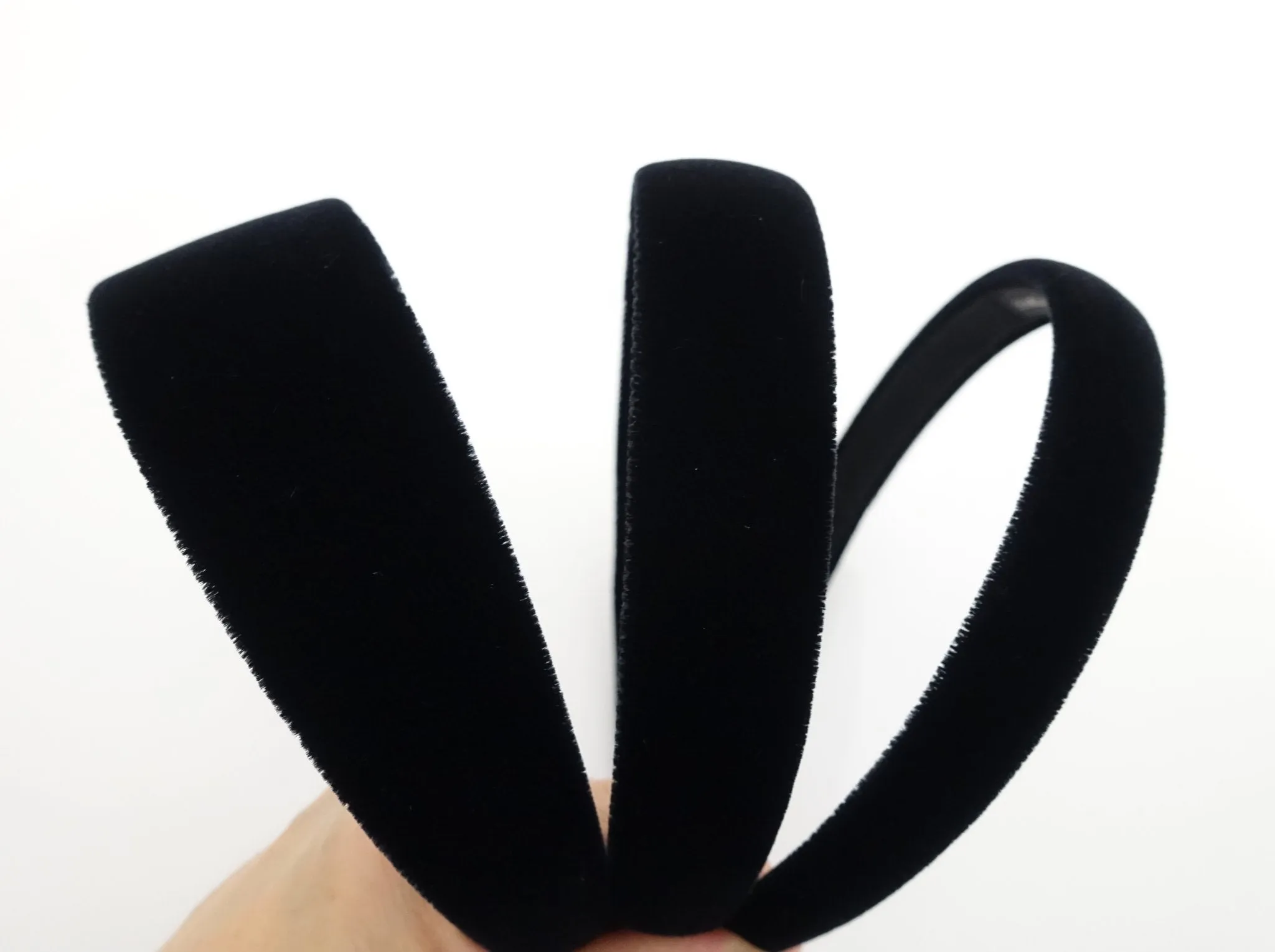 Luxury double velvet black fashion headband women hairband