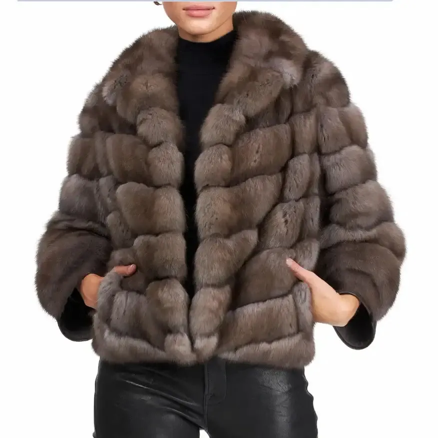 Luxury Women's High Street Fashion Fur Coat