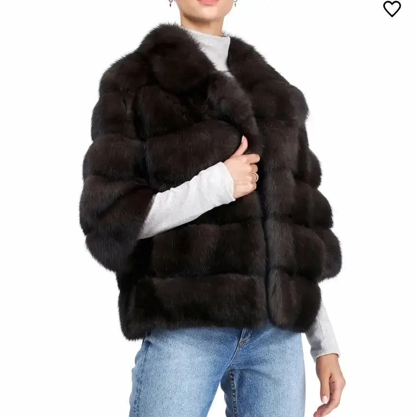 Luxury Women's High Street Fashion Fur Coat