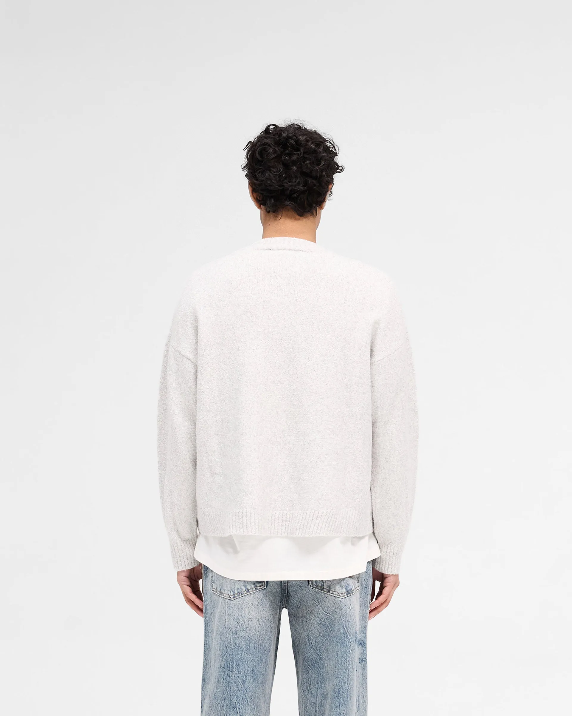 Marled Knit Jumper - Ice Grey Marl