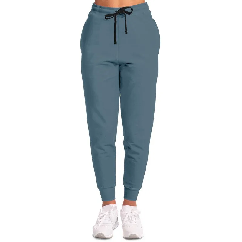 Medium Dark Cyan Joggers | Unisex | with PLUS sizes | Medium Dark Pale Pastel Cyan | C30M0Y0K60