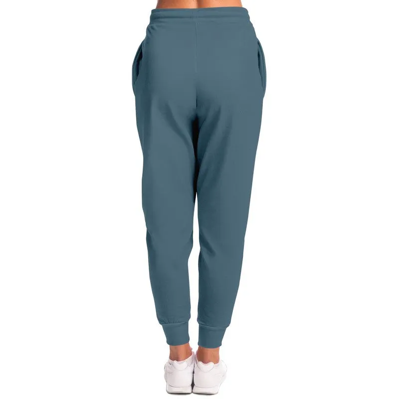 Medium Dark Cyan Joggers | Unisex | with PLUS sizes | Medium Dark Pale Pastel Cyan | C30M0Y0K60