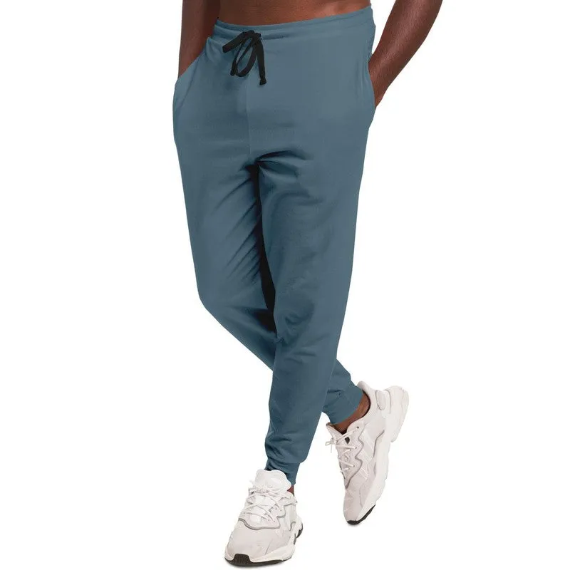 Medium Dark Cyan Joggers | Unisex | with PLUS sizes | Medium Dark Pale Pastel Cyan | C30M0Y0K60