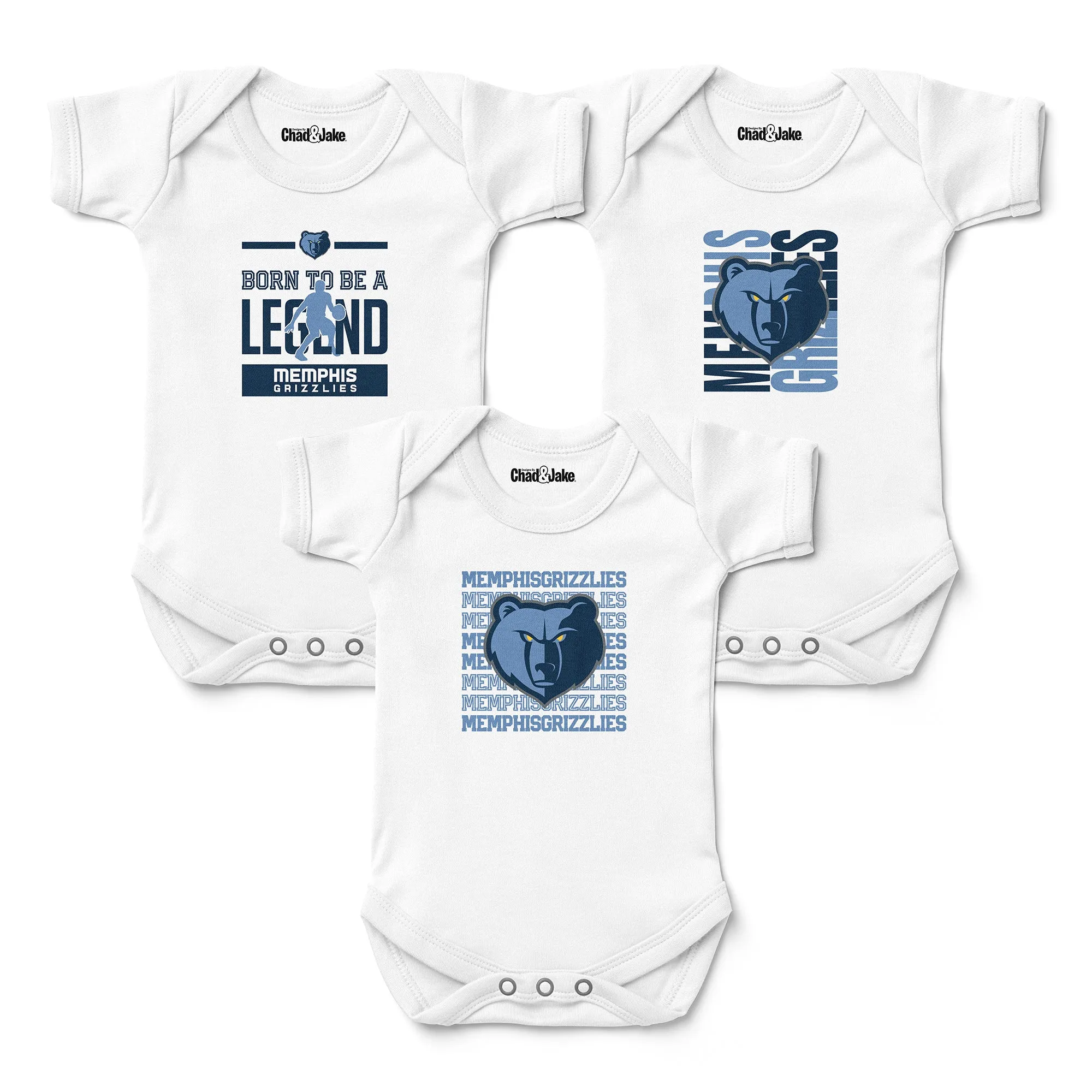 Memphis Grizzlies 3-Pack Bodysuits