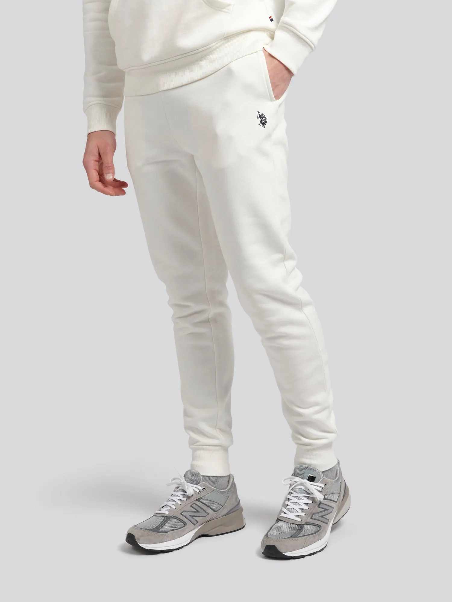 Mens Fleece Joggers in Marshmallow