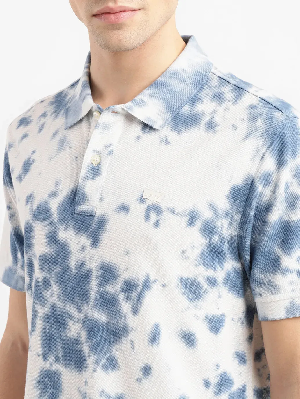 Men's Tie -Dye Slim Fit Polo T-shirt