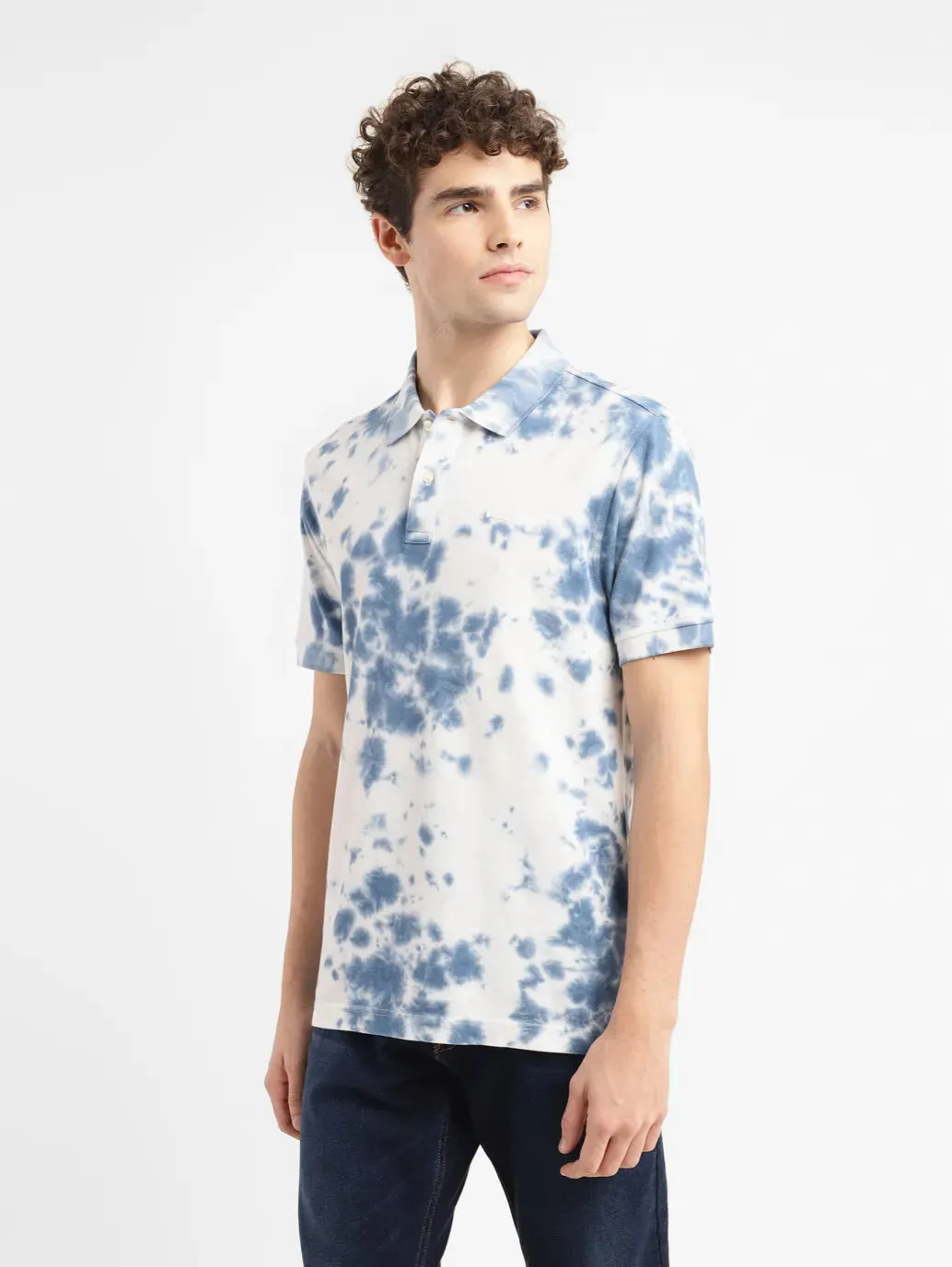 Men's Tie -Dye Slim Fit Polo T-shirt