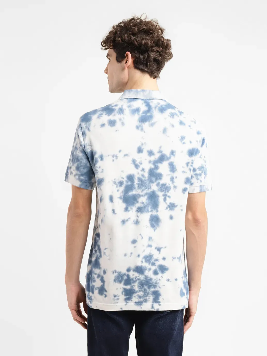 Men's Tie -Dye Slim Fit Polo T-shirt