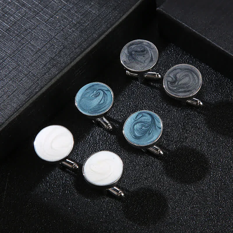 Men's Versatile Round Style Shirt Cufflinks