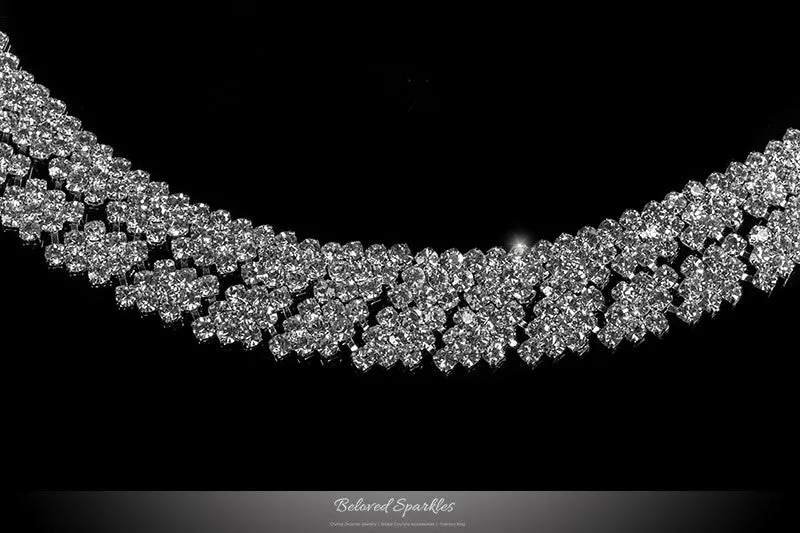 Mina Crystal Cluster Stretch Headband | Rhinestone