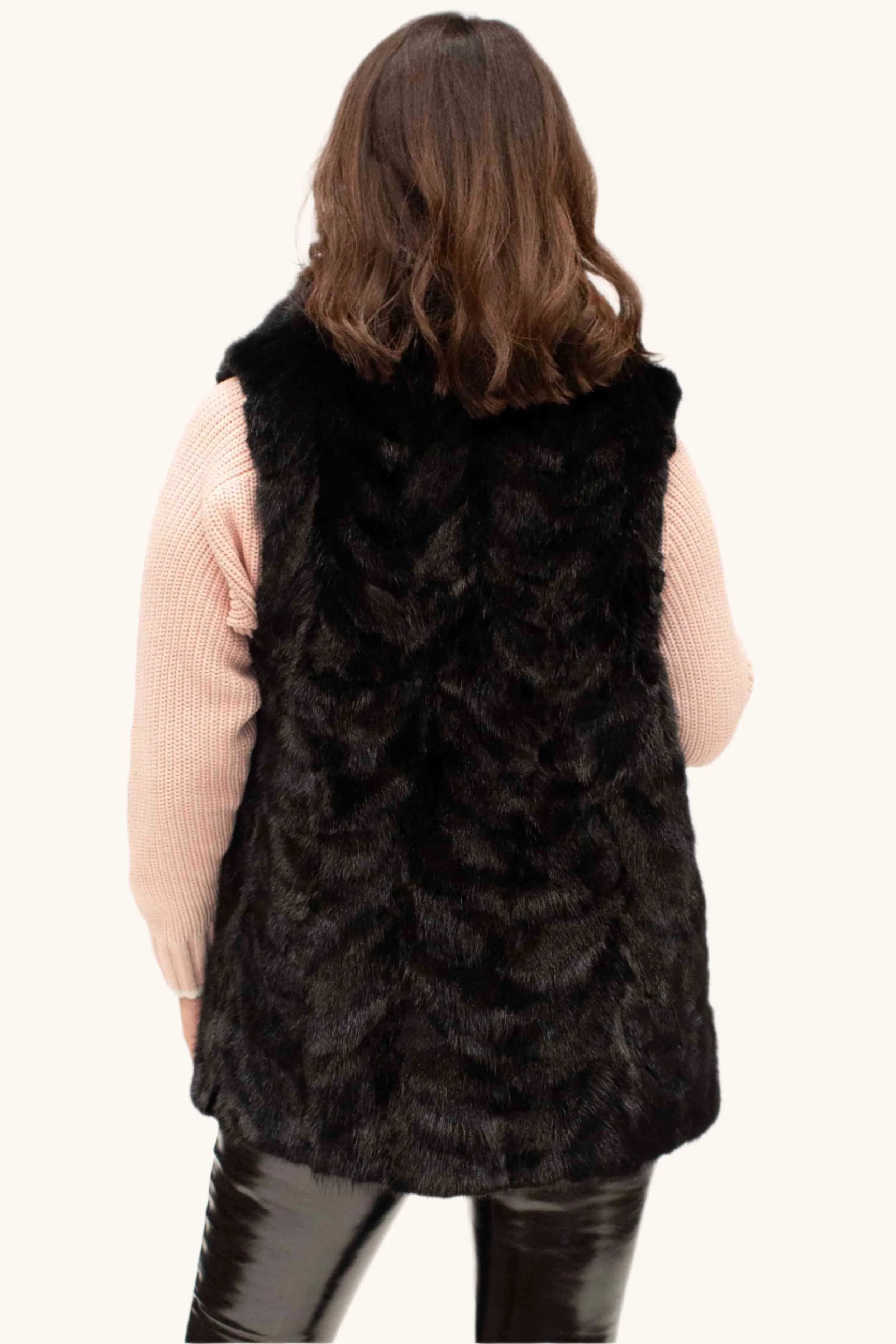 Mink Fur Vest with Shawl Collar