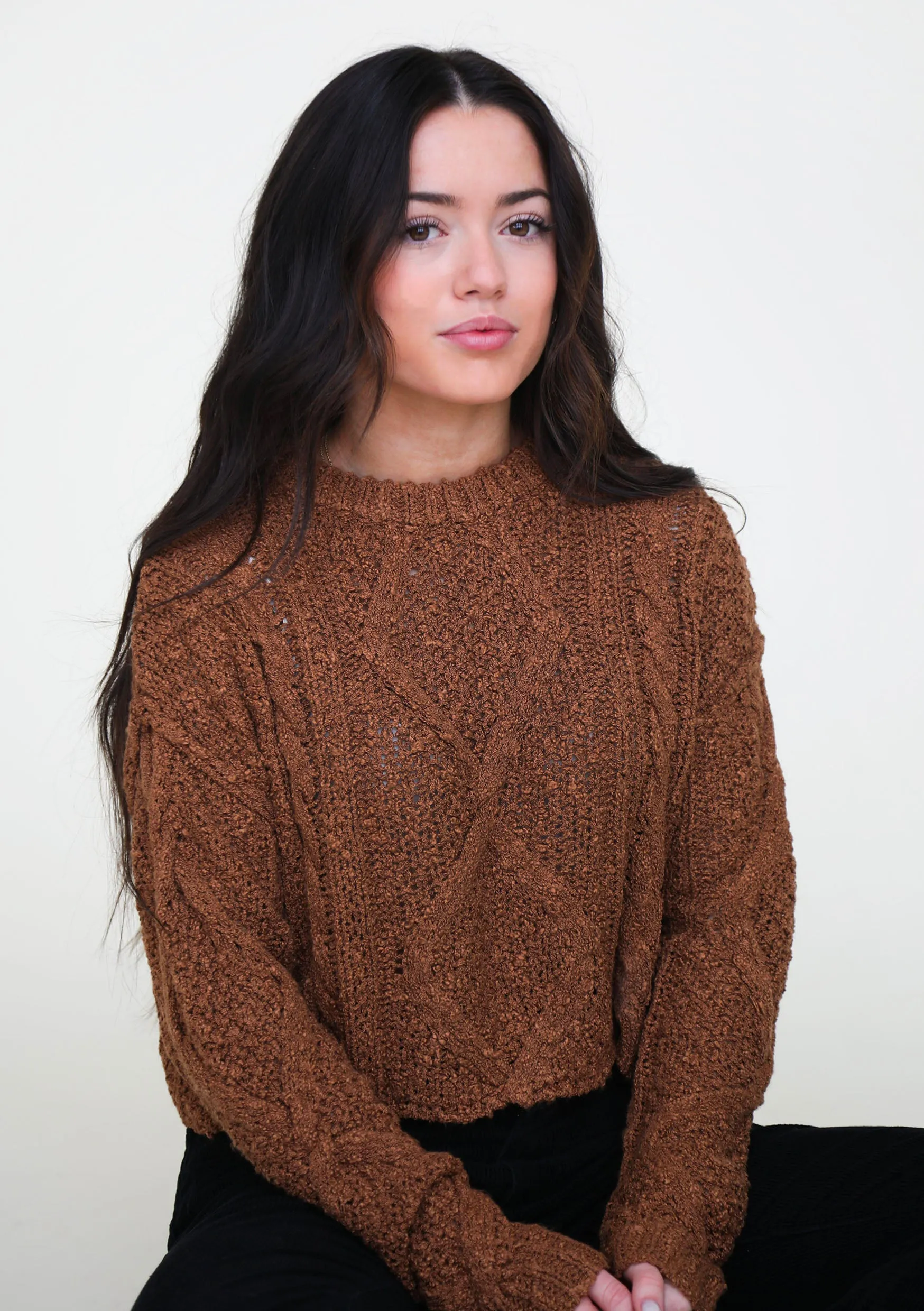 Moon Beam Sweater In Brown