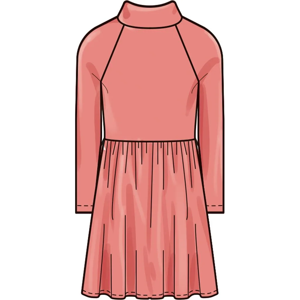 New Look Sewing Pattern N6773 Children's and Girls' Knit Dresses