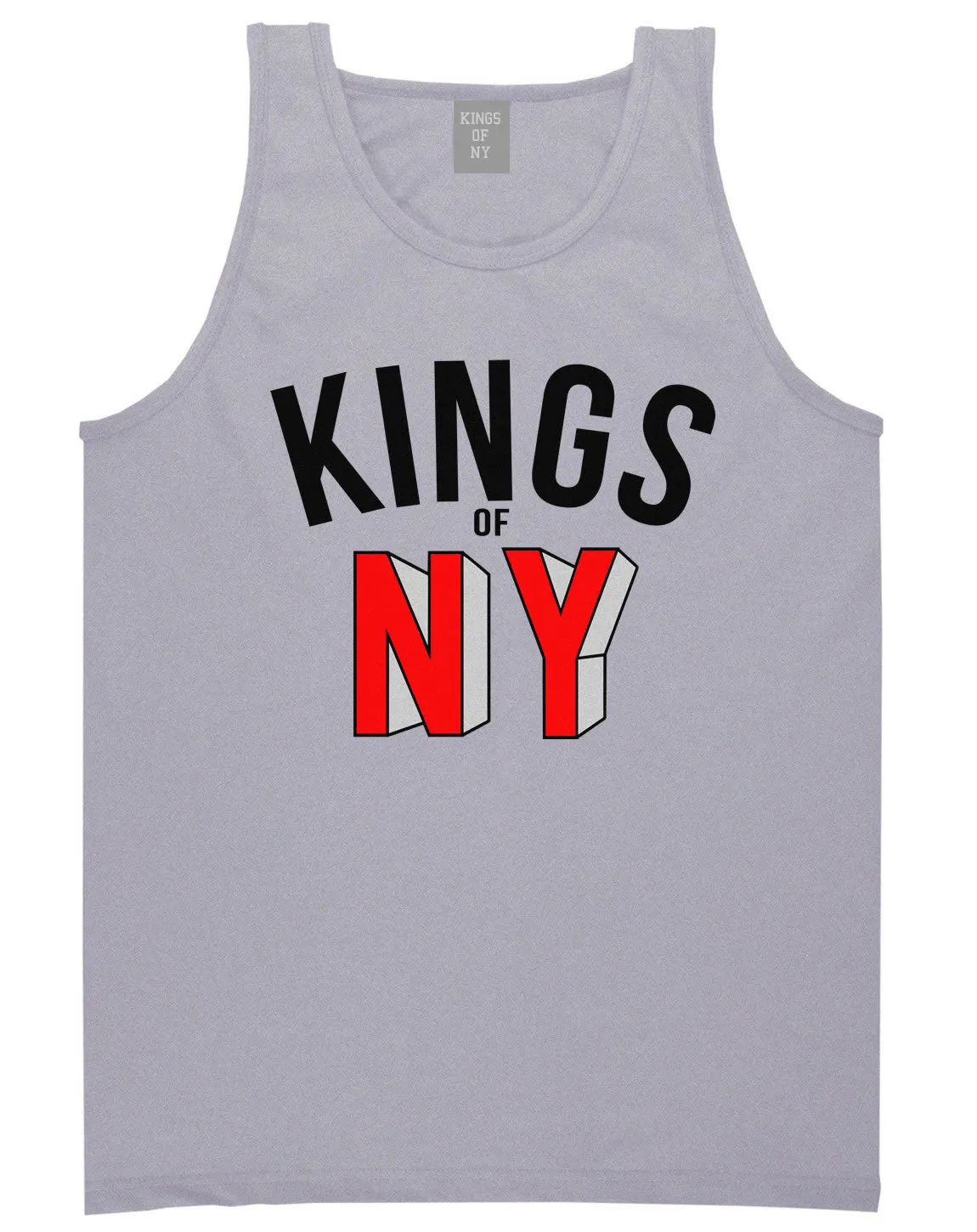 NY Red Block Letter Printed Tank Top