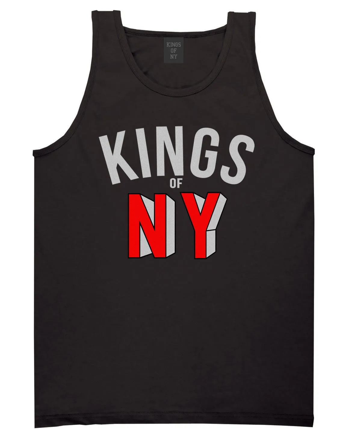 NY Red Block Letter Printed Tank Top