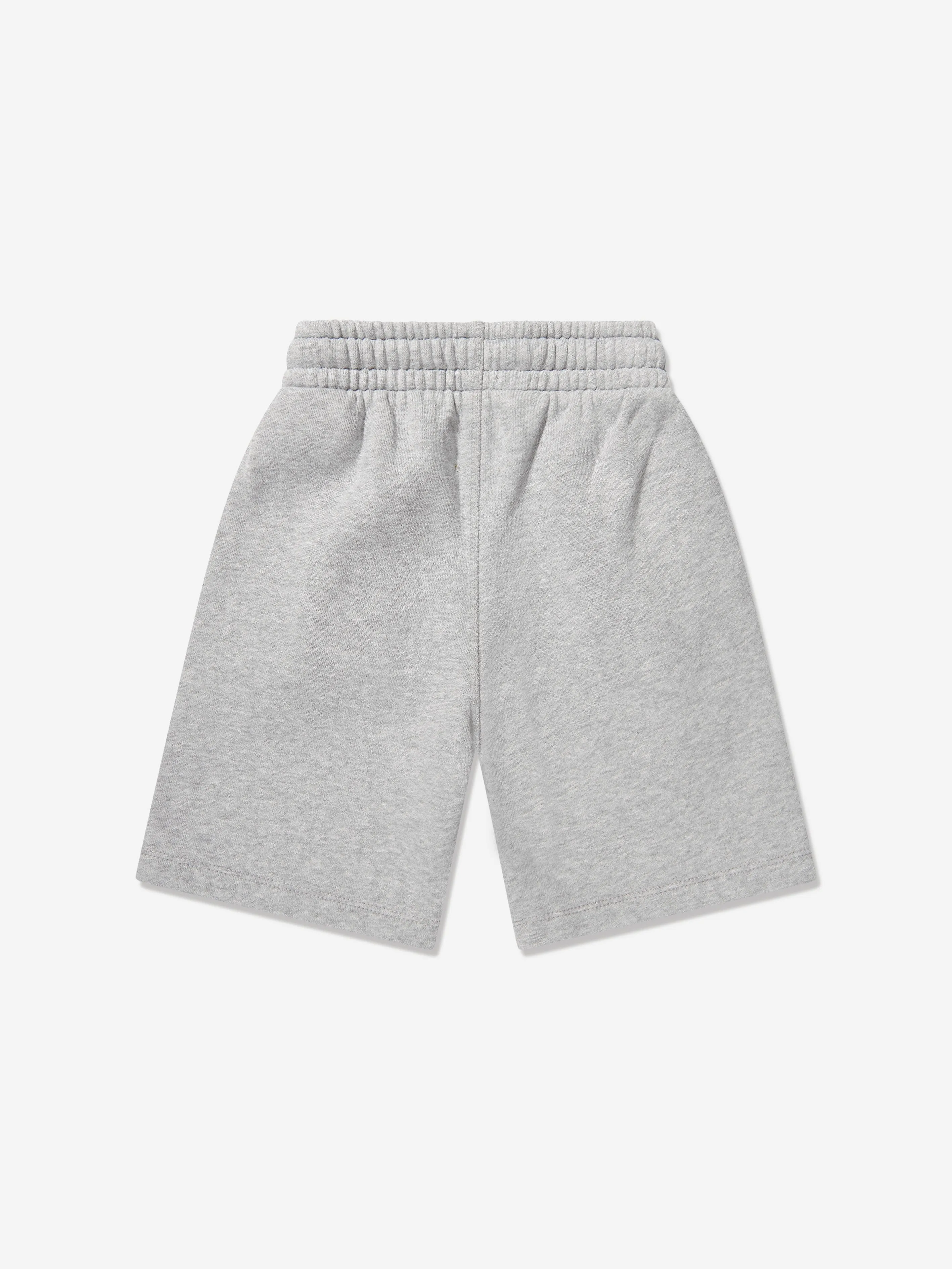 Off-White Boys Logo Flags Sweat Shorts in Grey