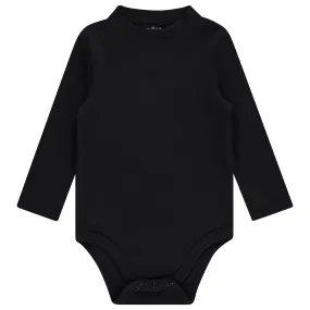 onesie quilted turtleneck jersey - black