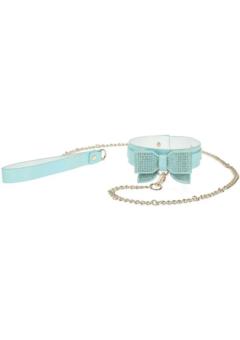 Ouch! Paris Collection Collar with Leash Blue