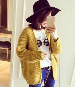 OVERSIZED DOUBLE-KNIT CARDIGAN