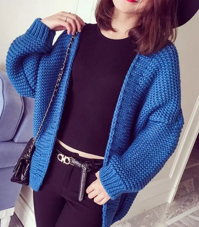 OVERSIZED DOUBLE-KNIT CARDIGAN