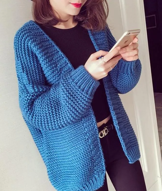 OVERSIZED DOUBLE-KNIT CARDIGAN