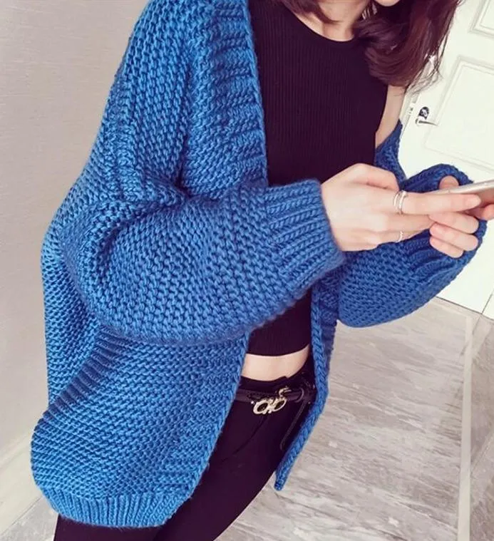 OVERSIZED DOUBLE-KNIT CARDIGAN