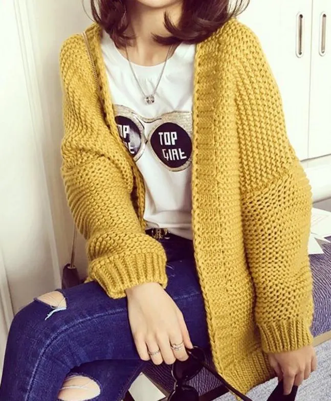 OVERSIZED DOUBLE-KNIT CARDIGAN