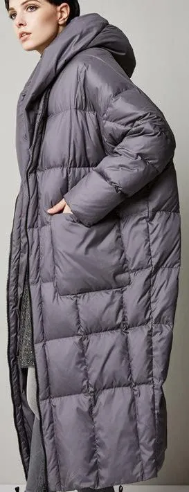 Oversized Puffer Coat - Green, Grey or Black