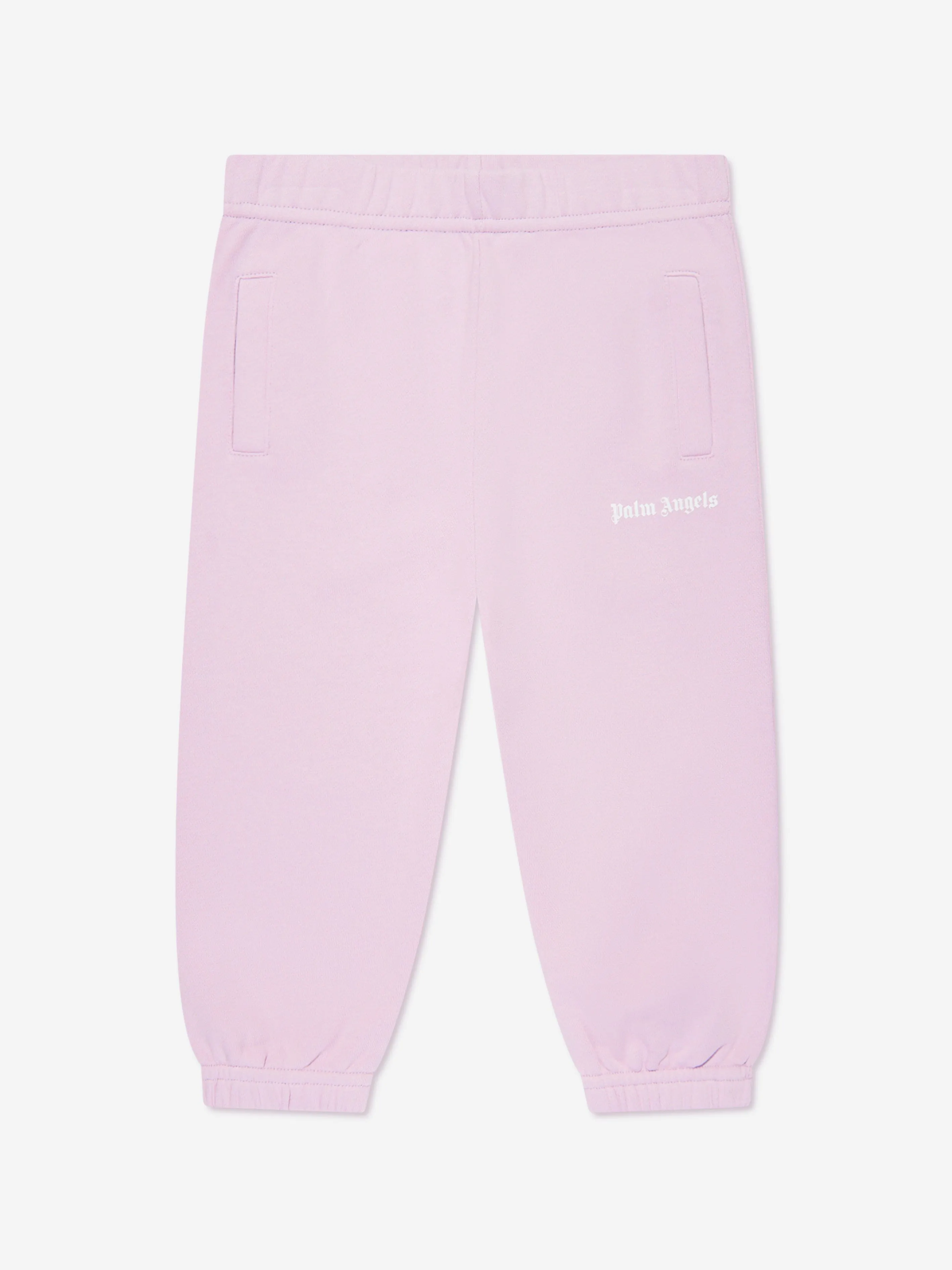 Palm Angels Baby Girls Curved Logo Joggers in Purple