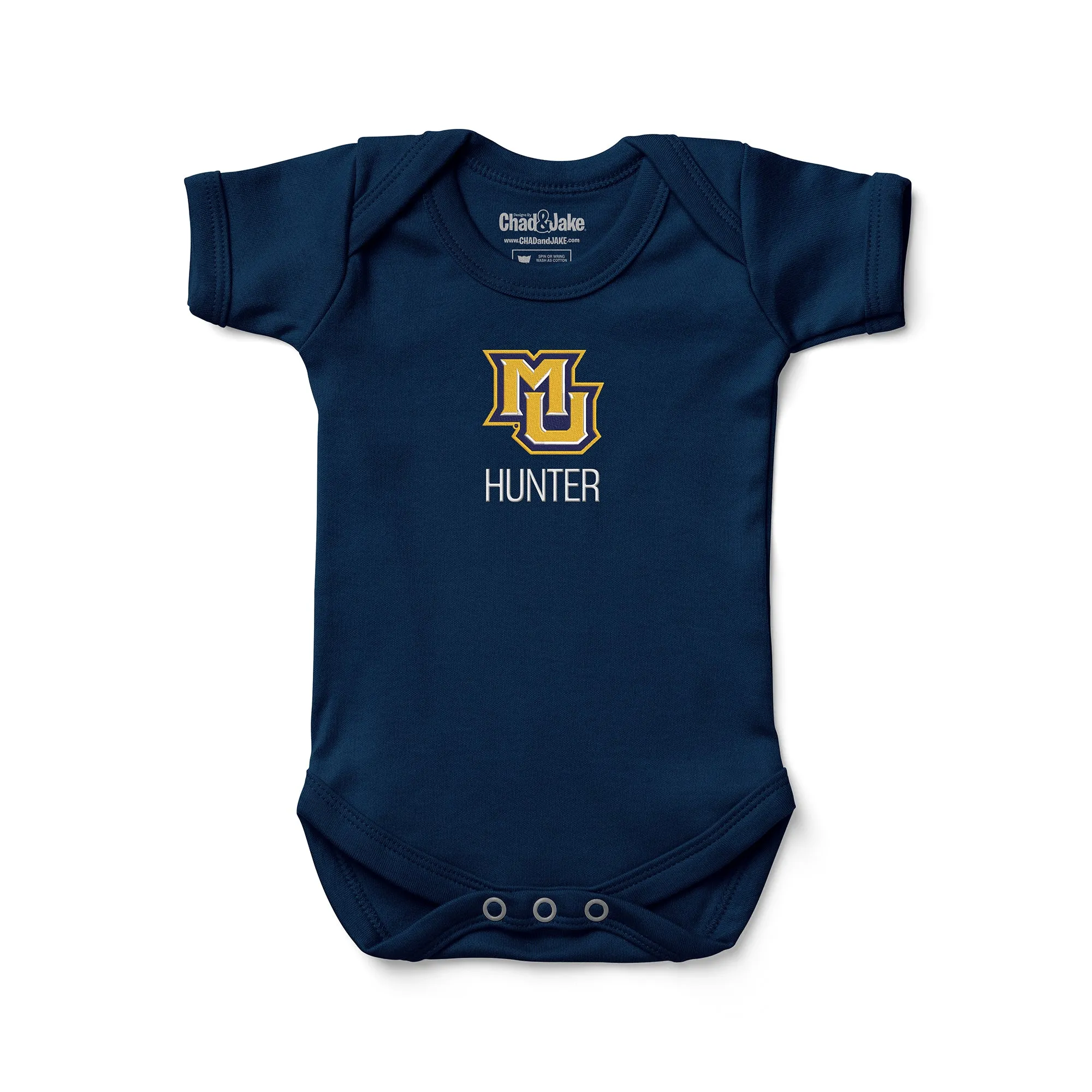 Personalized Marquette Golden Eagles Bodysuit