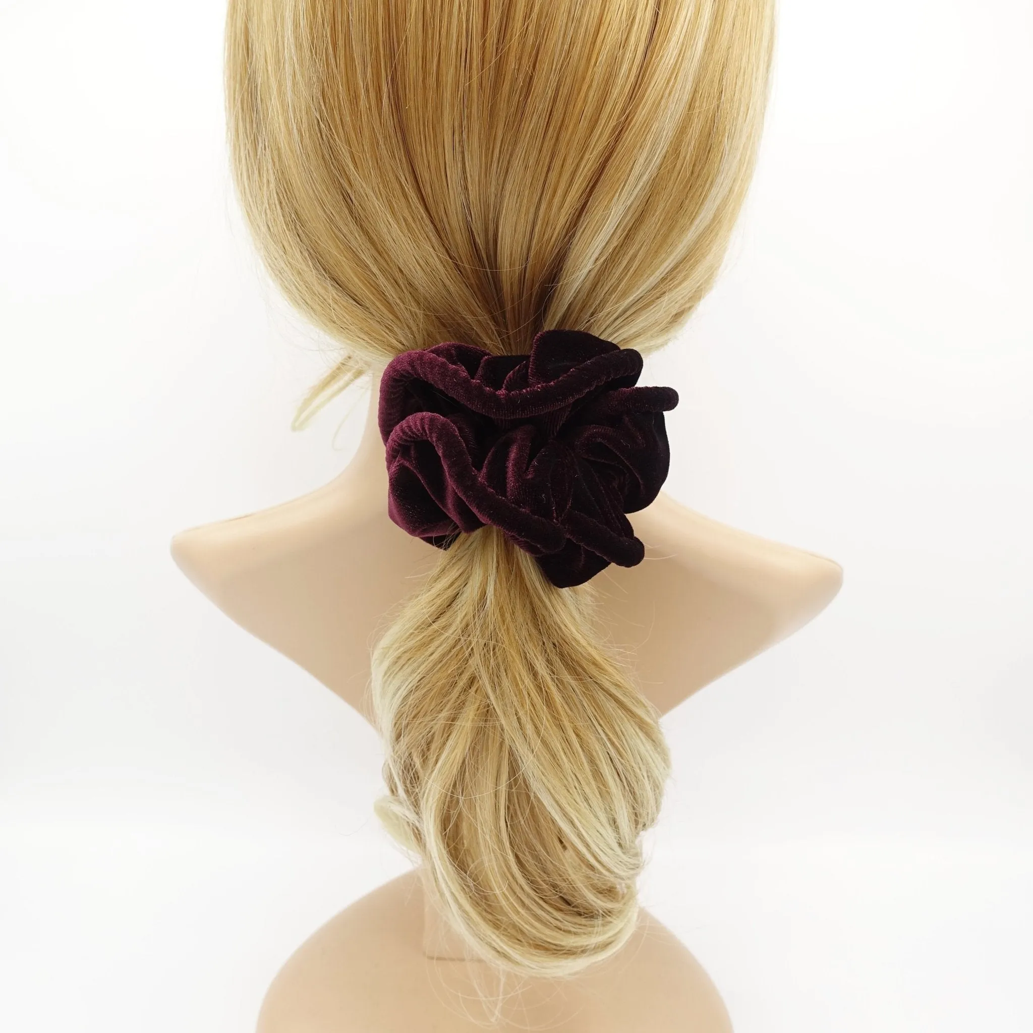 pipe edge solid velvet scrunchies medium scrunchie women hair accessories