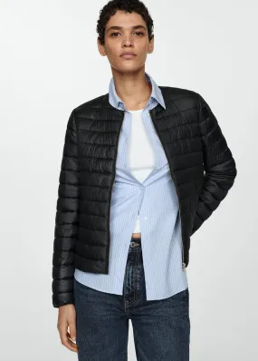 Pocket quilted jacket - Black