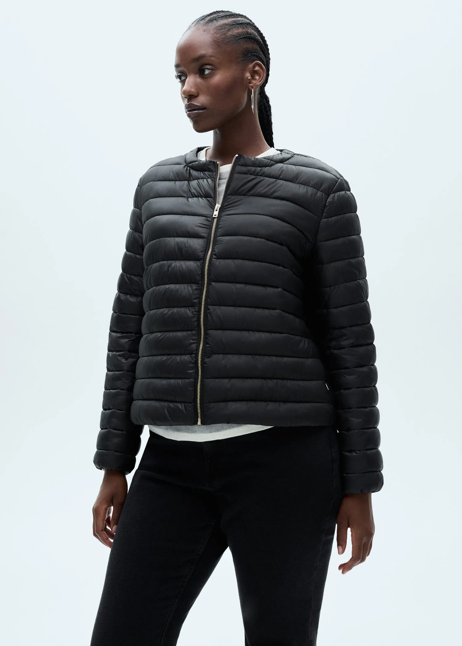 Pocket quilted jacket - Black