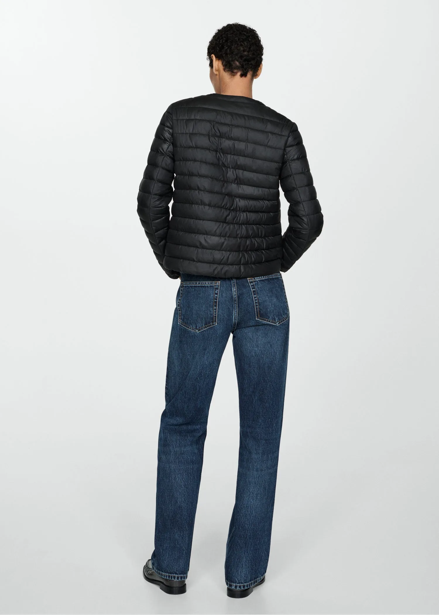 Pocket quilted jacket - Black