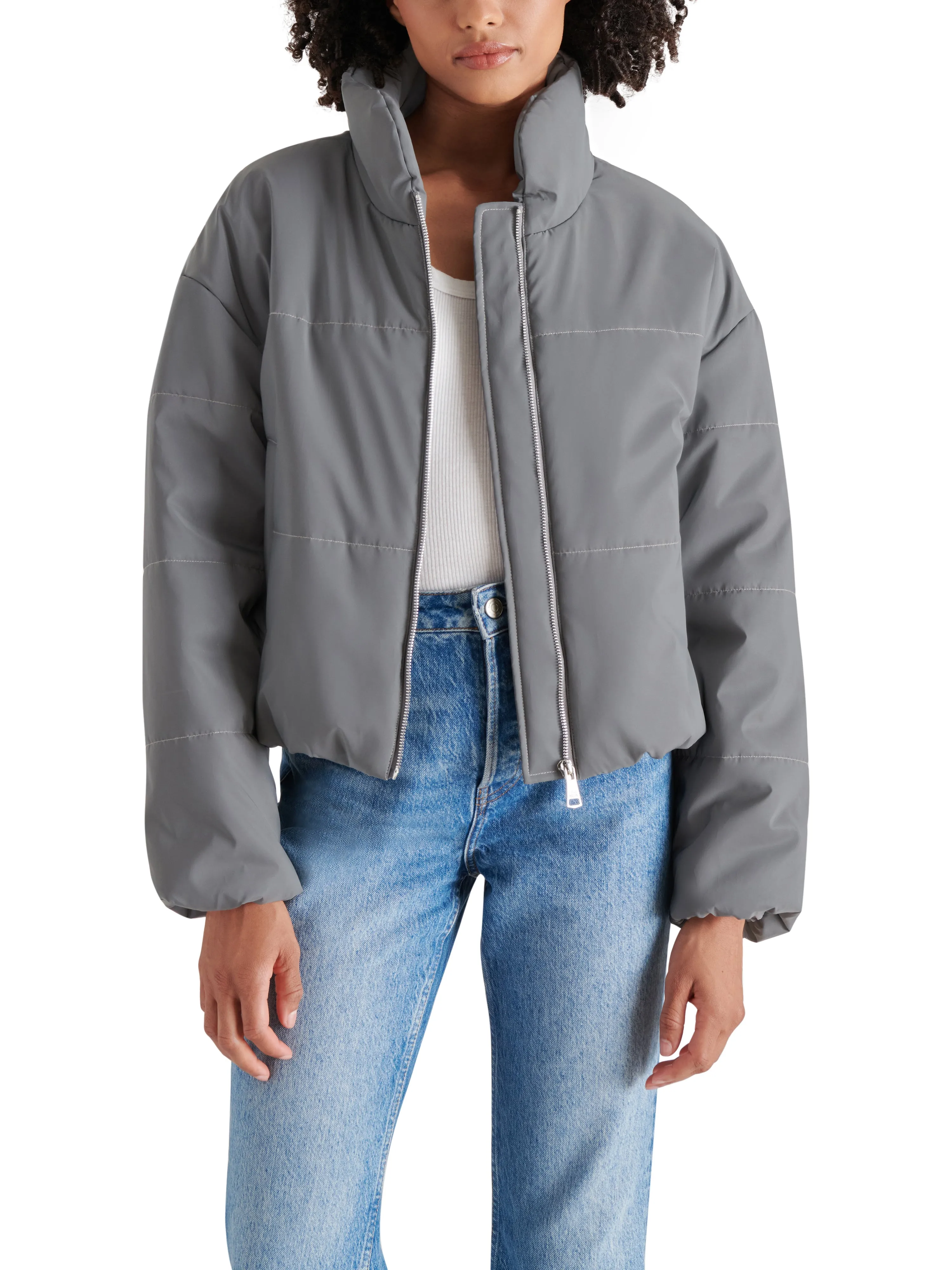 Polar Jacket, Silver | Steve Madden