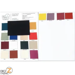 Ponte De Roma Jersey Knit Spandex Fabric - COLOR CARD