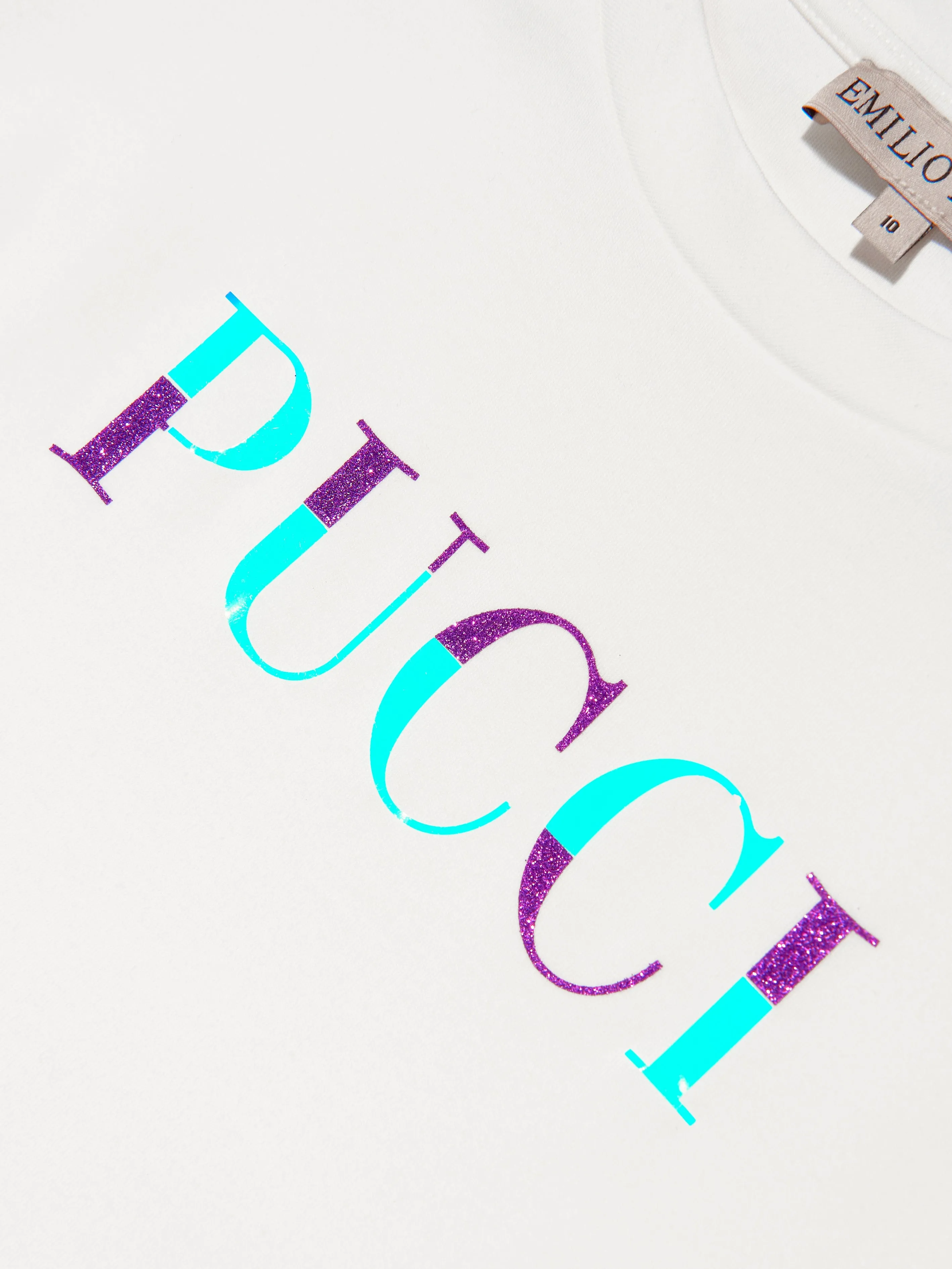 Pucci Girls Iridescent Logo Sweater Dress