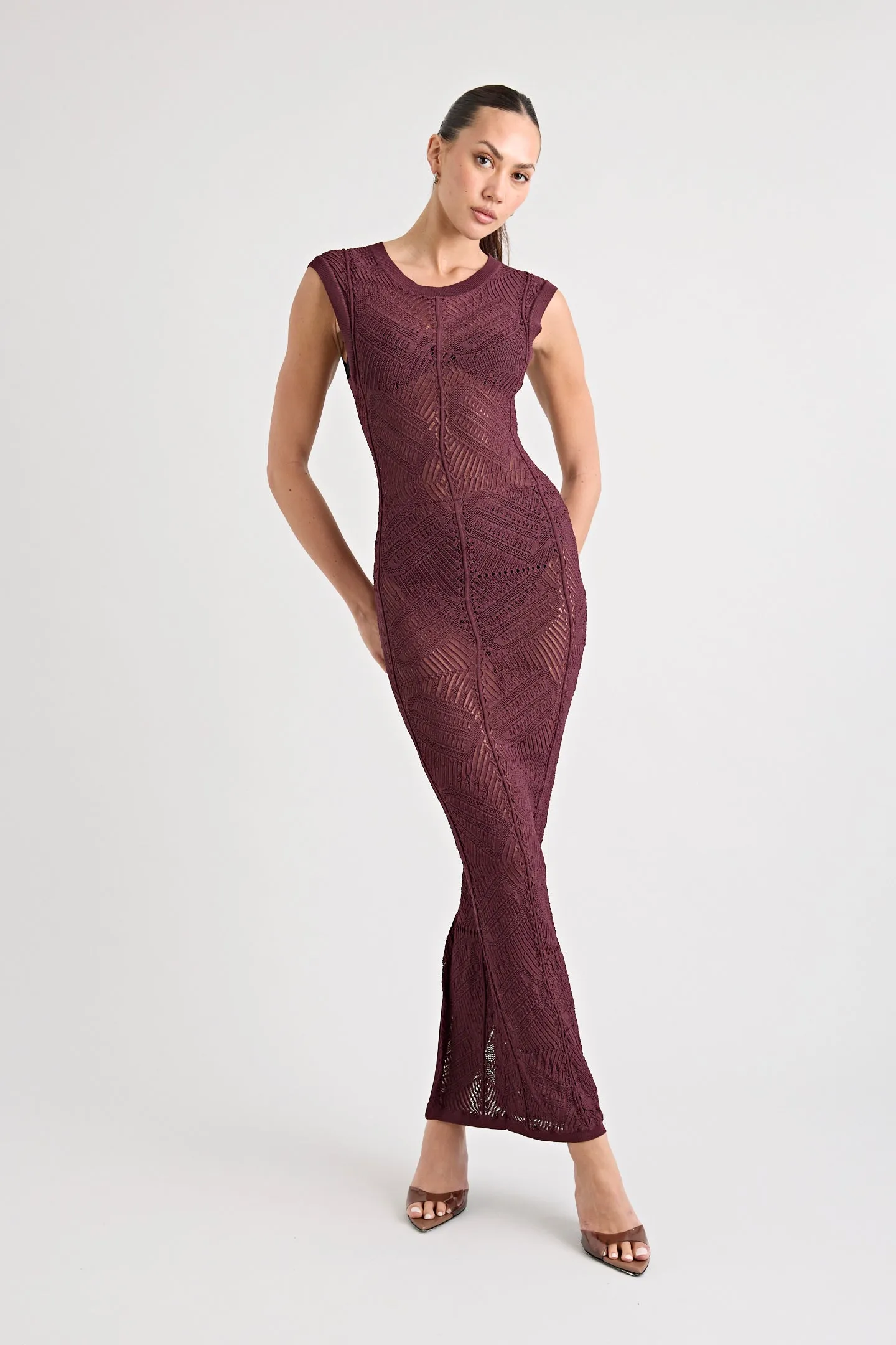 RENOIR KNIT DRESS | MERLOT