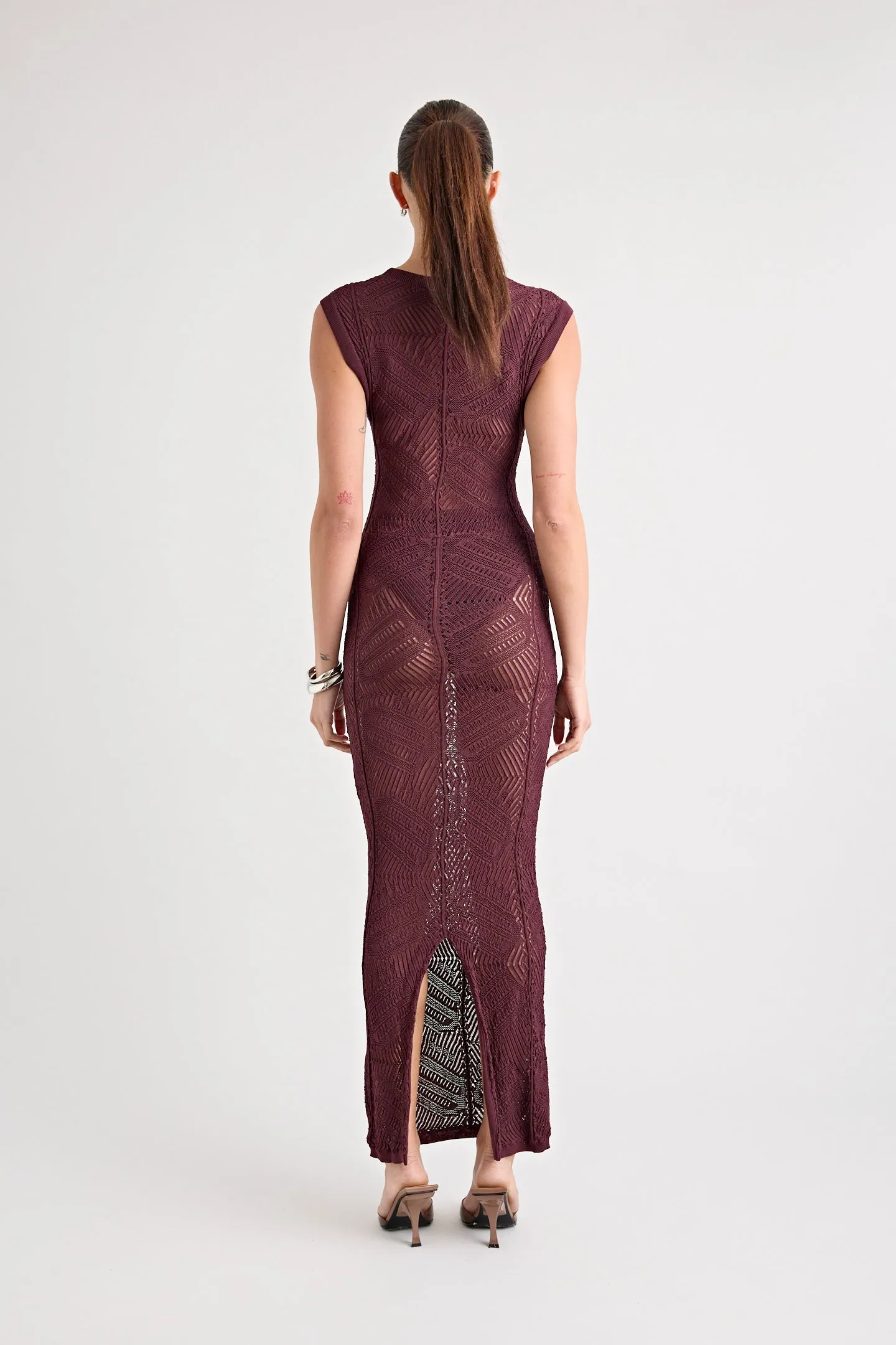 RENOIR KNIT DRESS | MERLOT