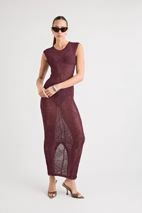 RENOIR KNIT DRESS | MERLOT